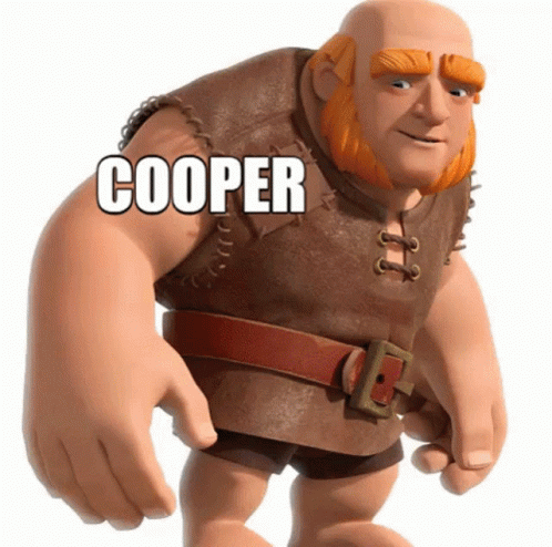 Cartoon Giant With Name Cooper GIF