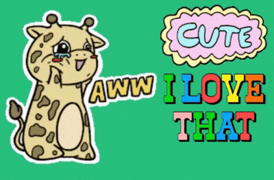 Cartoon Giraffe Cute Aww I Love That GIF
