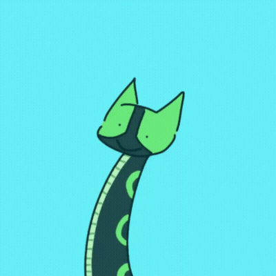 Cartoon Giraffe With Green Ears And Long Neck GIF
