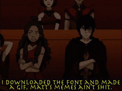 Cartoon Girl And Boy I Downloaded The Font And Made A GIF
