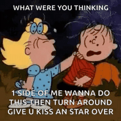 Cartoon Girl And Boy Saying What Were You Thinking GIF