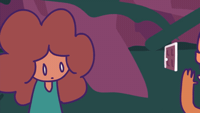 Cartoon Girl And Boy With Sunglasses GIF