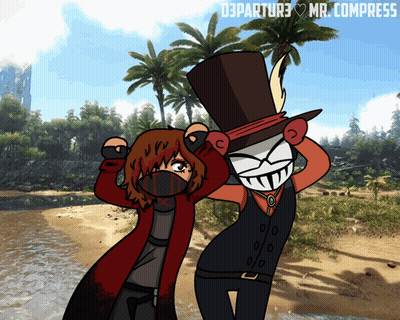 Cartoon Girl And Man 03Parturi Mr Compress GIF