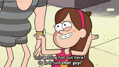 Cartoon Girl Asking Is It Getting Hot Out Here GIF