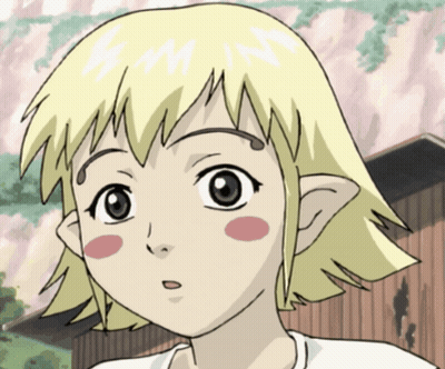 Cartoon Girl Blonde Hair Pink Cheeks Surprised GIF