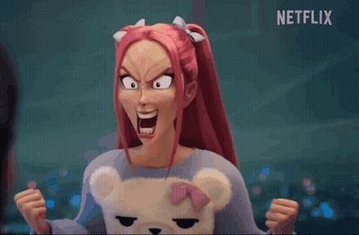 Cartoon Girl Blowing Heart Sending Positive Vibes GIF