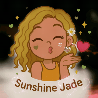Cartoon Girl Blowing Kiss Sunshine Jade GIF