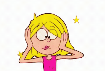 Cartoon Girl Covering Ears With Star GIF