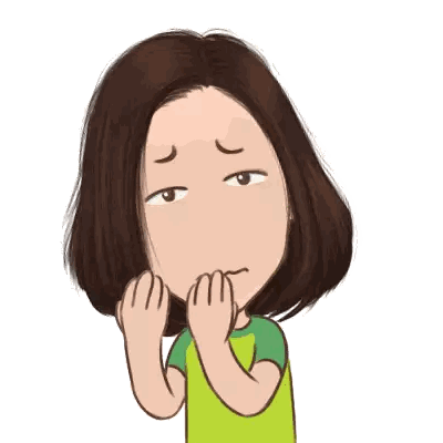 Cartoon Girl Covering Eyes Sticker
