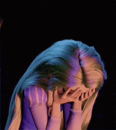 Cartoon Girl Covering Face GIF