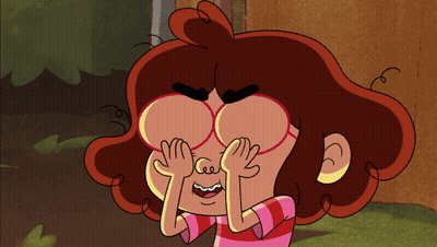 Cartoon Girl Covering Face With Hands GIF