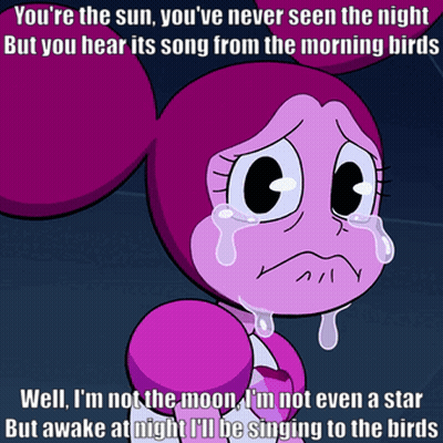 Cartoon Girl Crying Says You're The Sun GIF