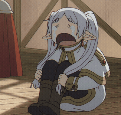 Cartoon Girl Crying With Mouth Open GIF
