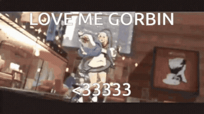 Cartoon Girl Dancing Saying Love Me Gorbin GIF