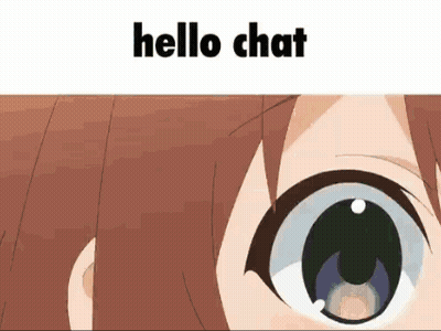 Cartoon Girl Eye Saying Hello Chat GIF