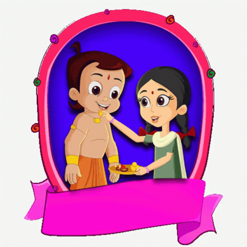 Cartoon Girl Feeding Boy GIF