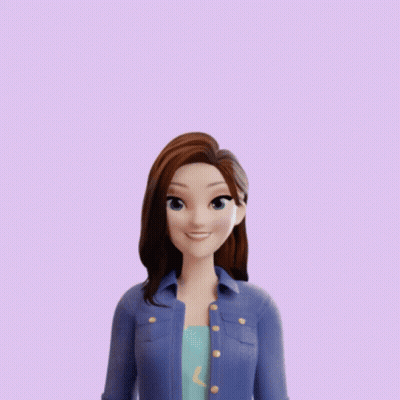 Cartoon Girl Giving Middle Finger to Thank You Banner