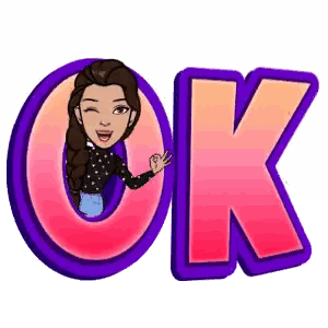 Cartoon Girl Giving OK Sign Sticker