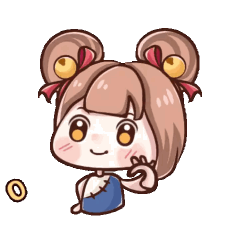 Cartoon Girl Giving Okay Sign Sticker