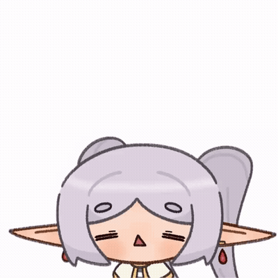 Cartoon Girl Holding Bread GIF