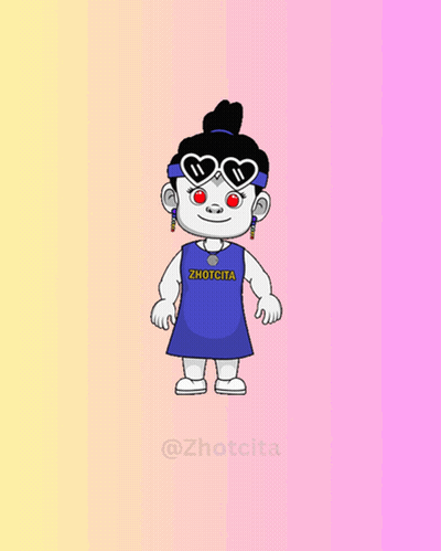 Cartoon Girl Holding Broken Heart @Zhotcita GIF