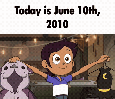 Cartoon Girl Holding Clothes Hanger June 10 2010 GIF