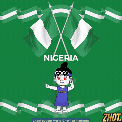 Cartoon Girl Holding Microphone With Nigeria GIF