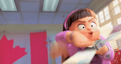Cartoon Girl Holding Paper