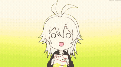 Cartoon Girl Holding Paper Saying Ono GIF