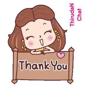 Cartoon Girl Holding Thank You Sign Sticker