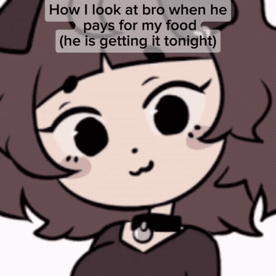 Cartoon Girl How I Look At Bro When He Pays For My Food GIF
