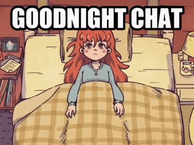 Cartoon Girl In Bed Saying Goodnight Chat GIF