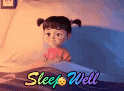 Cartoon Girl In Bed Sleep Well GIF