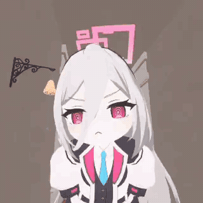 Cartoon Girl In Front Of Fire Gem Alarm GIF