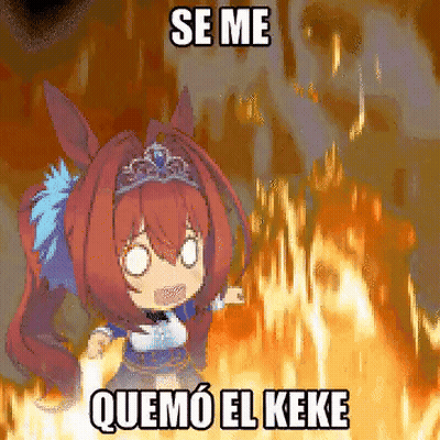 Cartoon Girl In Front Of Fire Se Me Quemo El Keke GIF