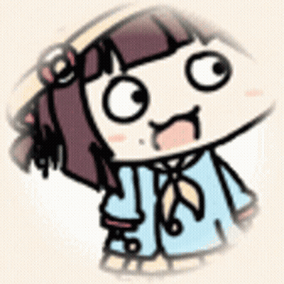 Cartoon Girl In Hat And Blue Jacket GIF