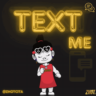 Cartoon Girl In Heart Sunglasses Saying Text Me GIF
