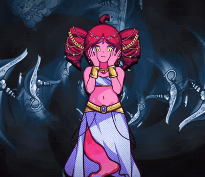 Cartoon Girl In Pink And Purple Dress GIF