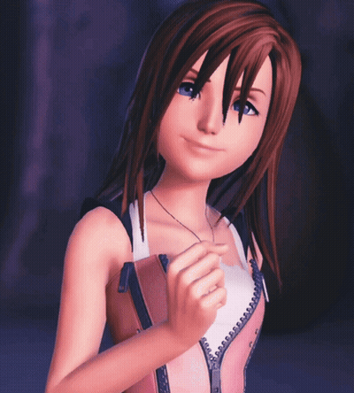 Cartoon Girl In Pink Top With Necklace GIF