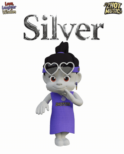 Cartoon Girl In Purple Dress And Sunglasses GIF