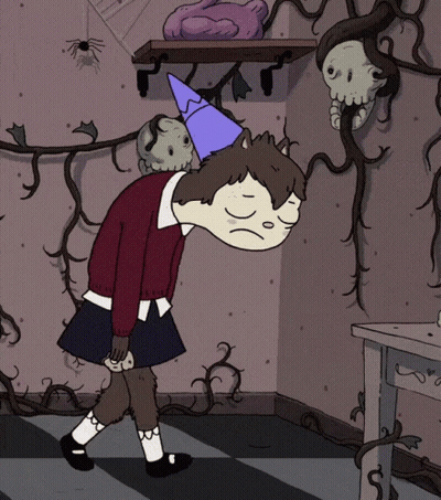 Cartoon Girl In Purple Hat GIF