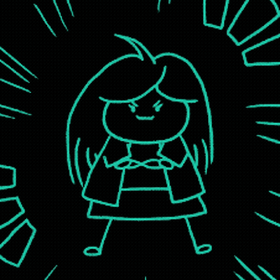 Cartoon Girl In Sunglasses And Jacket GIF