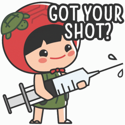 Cartoon Girl In Turtle Hat Saying Got Your Shot GIF