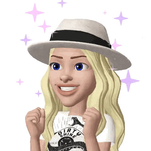 Cartoon Girl In White Hat And Dirty Shine Shirt Sticker