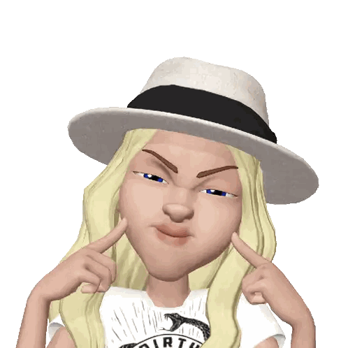 Cartoon Girl In White Hat And Spirit Shirt Sticker