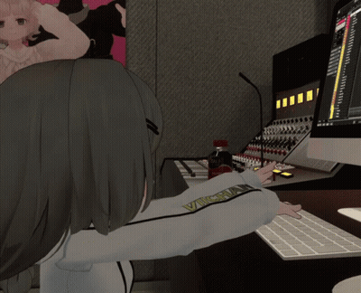 Cartoon Girl In White Sweater With Vingman On Sleeve GIF