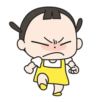 Cartoon Girl In Yellow Dress With Red Arrow Sticker