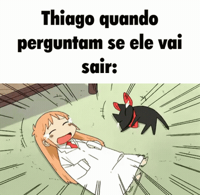 Cartoon Girl Laying On Floor Next To Black Cat GIF