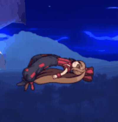Cartoon Girl Laying On Her Back GIF