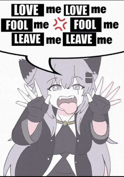 Cartoon Girl Love Me Fool Me Leave Me GIF